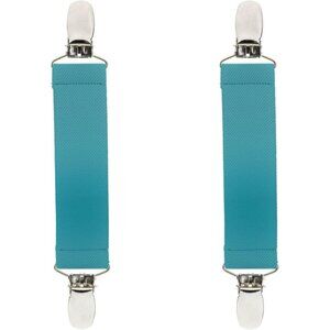 Hold’Em 1” Boot Straps Leg Pant Stirrup Elastic Extra Heavy Clips - Teal